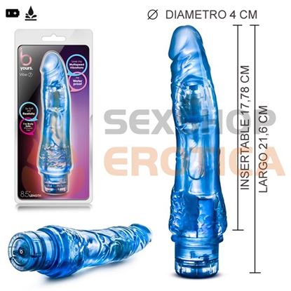 Vibrador de varias velocidades celeste